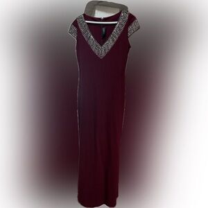 St. John couture, embellished, long knit gown, preowned excellent‎ shape size 4